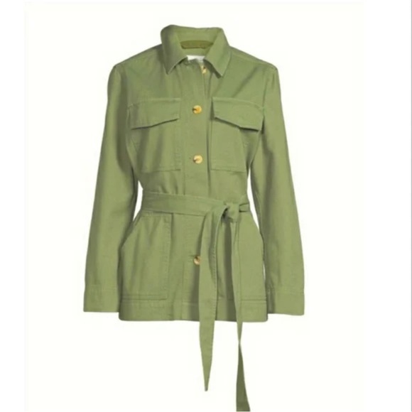 Free Assembly Women’s Olive Button Down Utility Jacket. Gently used. - Picture 1 of 14